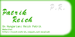 patrik reich business card